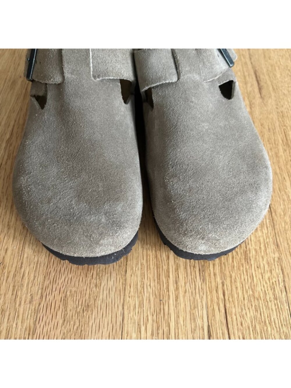 Birkenstock London Taupe Suede Leather Closed-Toe Shoes Women's Size 37 N/US 6 - Picture 3 of 12